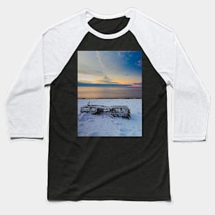 Ethereal Sunrise: Lobster Cage's Reverie V1 Baseball T-Shirt